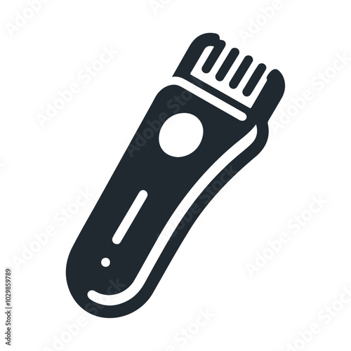 Hair removal cleaner black silhouette vector icon design