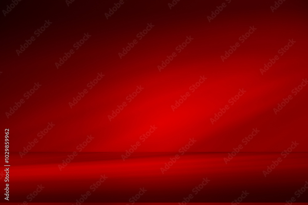 Wall interior background, studio and backdrops show products. with leaf shadow from window color red and white. background for text insertion and presentation of product	