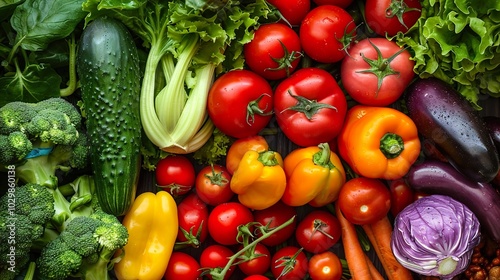 Vibrant Fresh Vegetables: A Colorful Still Life