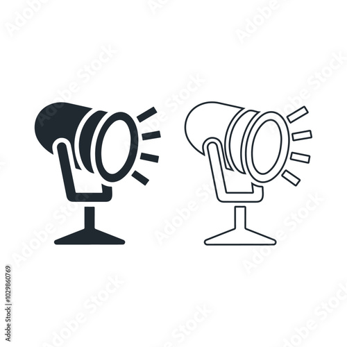 Spotlight black vector icon design