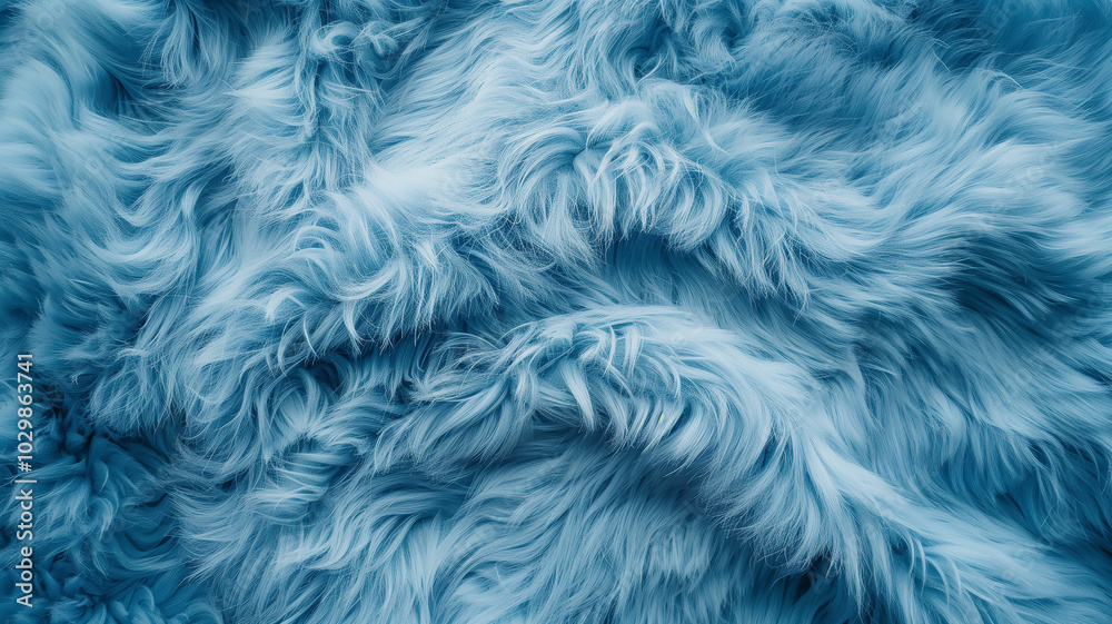 Soft Fluffy Blue Faux Fur Texture Background Soft Fluffy Blue Faux Fur Texture Background