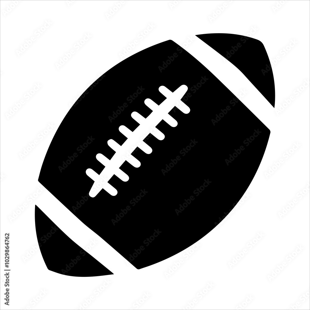 American football vector art silhouette logo design icon black and white. American football vector art silhouette logo design icon black and white.