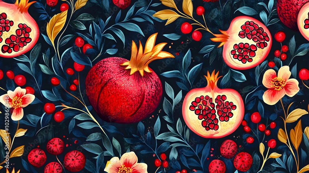 intricate patterns made of pomegranates and flowers intricate patterns made of pomegranates and flowers