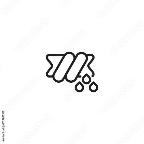 Icon of a dripping faucet. This icon symbolizes a leaky faucet, representing a need for repair and the importance of conserving water. Editable icon.