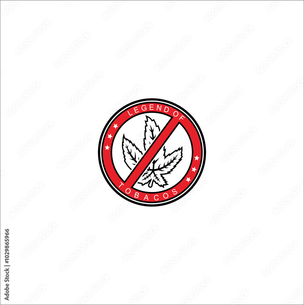 Symbols are prohibited from using cassava leaves and the writing legend of tobacco Symbols are prohibited from using cassava leaves and the writing legend of tobacco