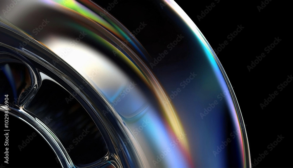 Vibrant Abstract shapes on a Dark Canvas - 3D Concept Vibrant Abstract shapes on a Dark Canvas - 3D Concept