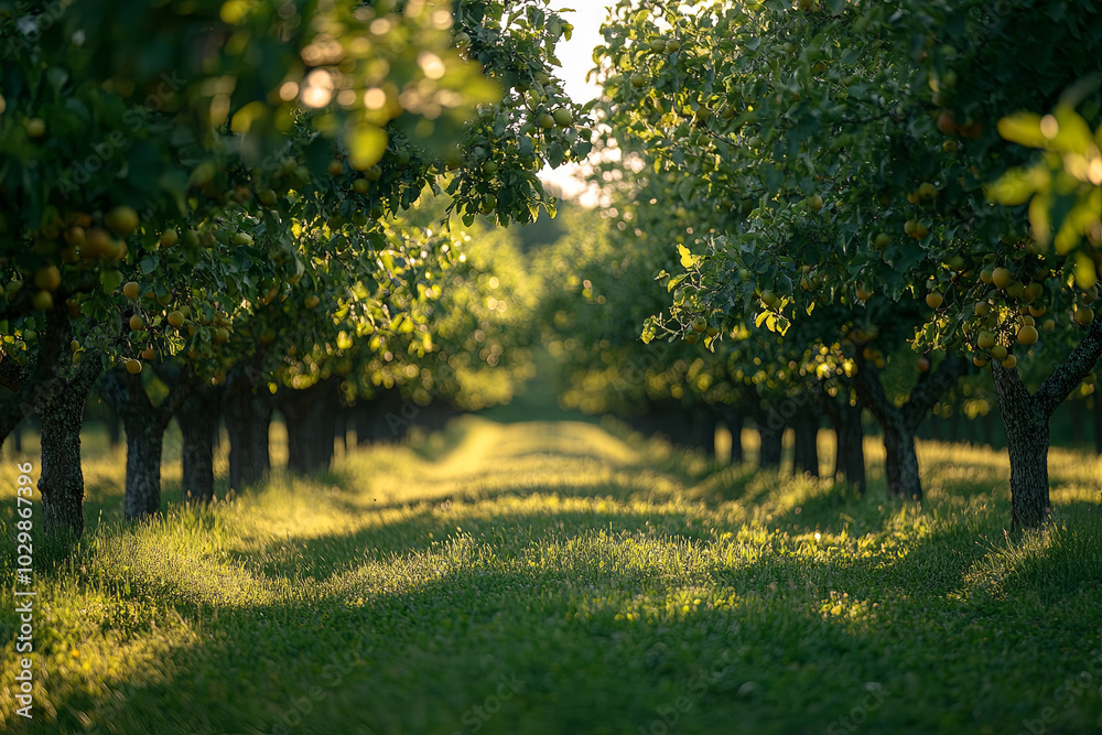 Naklejka premium Fruit orchards