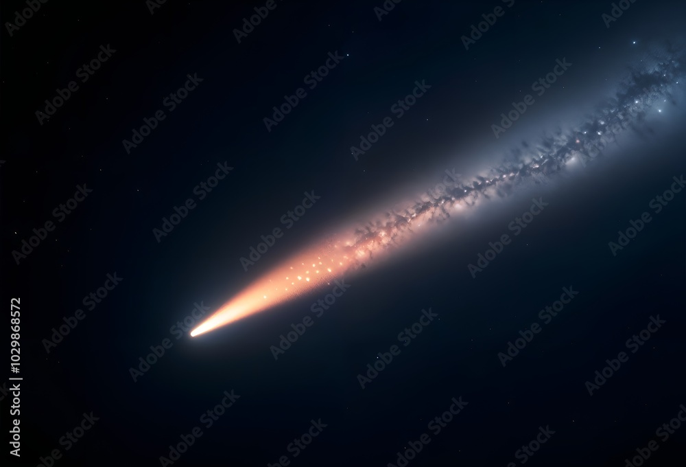 Stunning Artistic Rendering of a Comet Soaring Through the Vastness of Space Stunning Artistic Rendering of a Comet Soaring Through the Vastness of Space