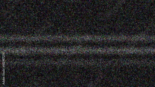 Old Cathode Ray Television Screen Static Signal Noise