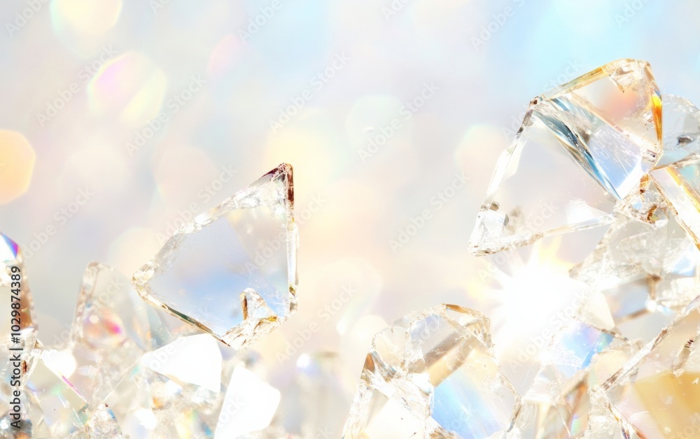 Abstract Glass and Crystal Textures with Transparency Effects Abstract Glass and Crystal Textures with Transparency Effects