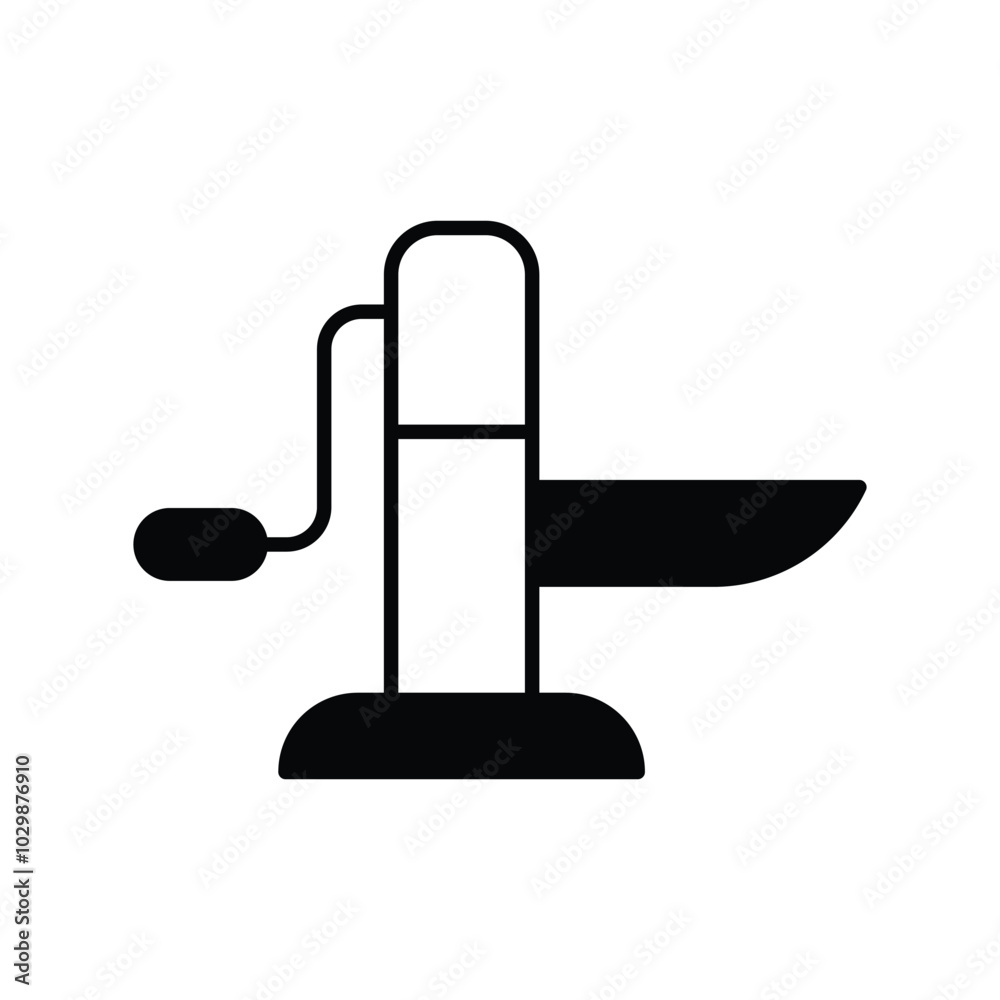 Lifter glyph icon with white background vector stock illustration