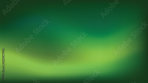 Abstract green mesh gradient vector background with wave design and copy space