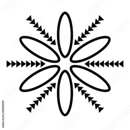 graphic vector of number 68 model ornament pattern with attractive black color lines on a white background