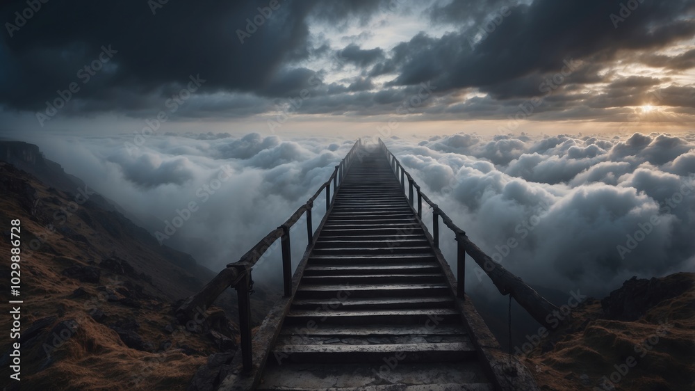 Obraz premium stairway to the sky