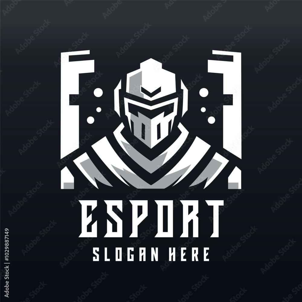 Fototapeta premium Futuristic Esport Logo Design with Slogan Template