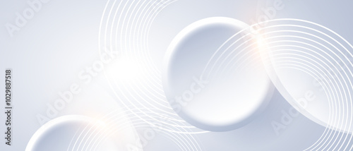 Abstract grey background with dynamic circle lines.