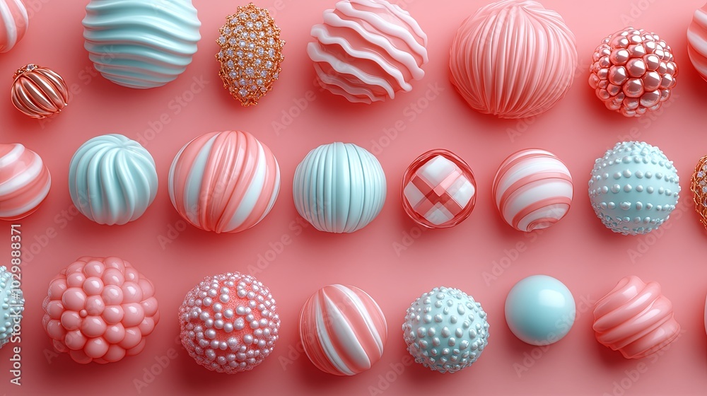 Colorful Layered Shapes on a Flat Surface Colorful Layered Shapes on a Flat Surface