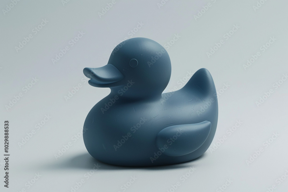Blue rubber duck isolated over white Blue rubber duck isolated over white