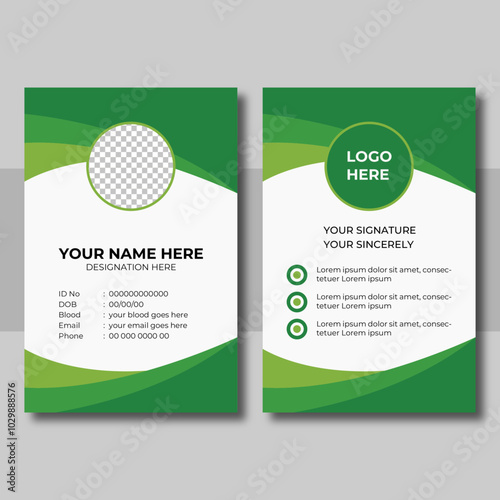 Modern and Clean Business id Card Template Design
