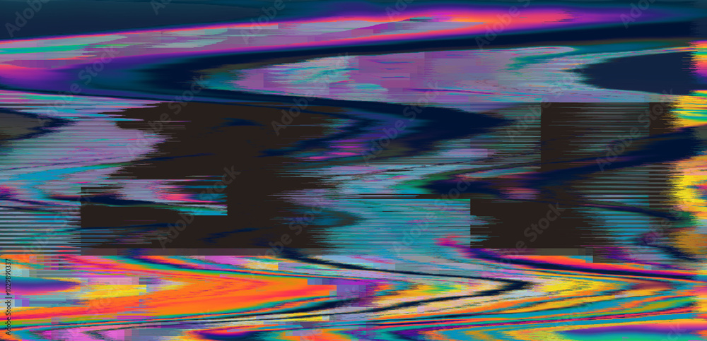 Glitchy background depicting a broken VHS screen and video decay. Glitchy background depicting a broken VHS screen and video decay.