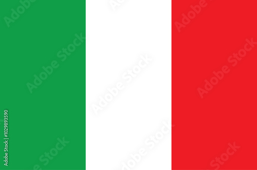 Nationall flag of Italy. Vector illustration
