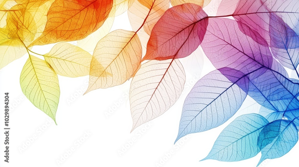 abstract background with transparent leaves abstract background with transparent leaves