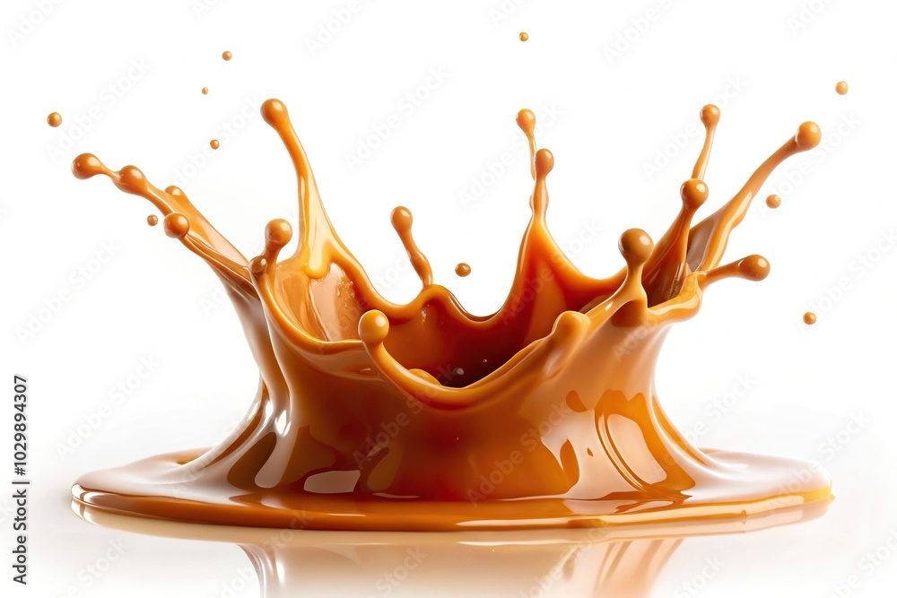 custom made wallpaper toronto digitalSilhouette caramel splash isolated on white background