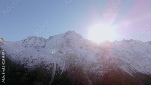 Dent de Perroc Mountain during sunrise in Switzerland (Wallis) photo