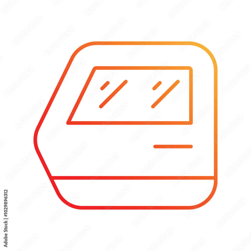 Car Door gradient icon with white background vector stock illustration Car Door gradient icon with white background vector stock illustration