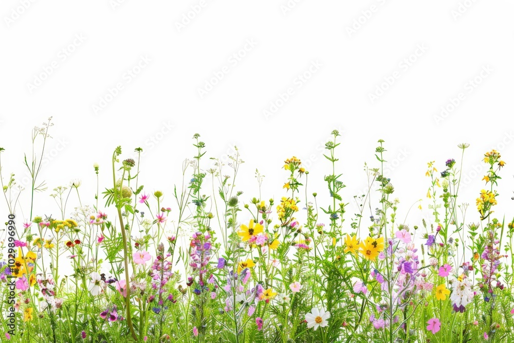 Fototapeta premium Blooming meadow in a conservation effort