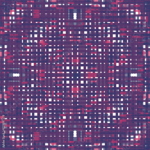 Design of a symmetrical metal or plastic texture or wall with small colored elements.