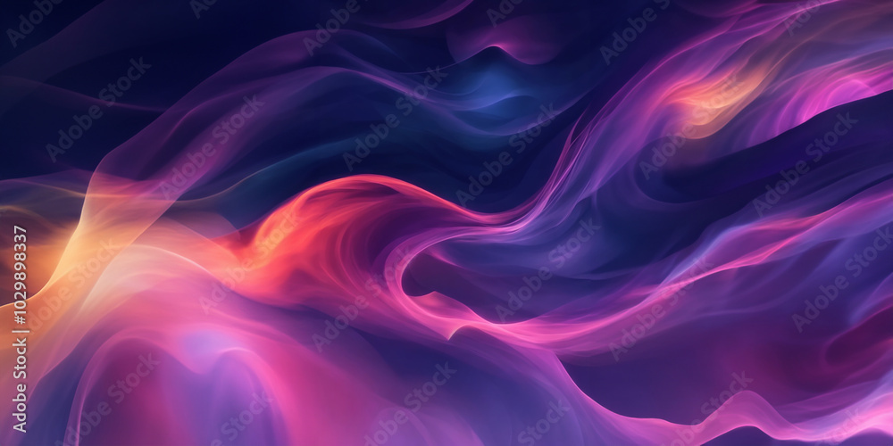 Obraz premium Fluid Fantasia: A Dance of Colors , Smoke splash, neon light, colorful, paint, color powder, rainbow and explosion 