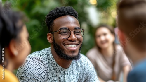 Confident manager communicating effectively with a team, using active listening and clear direction to achieve project goals in a collaborative environment