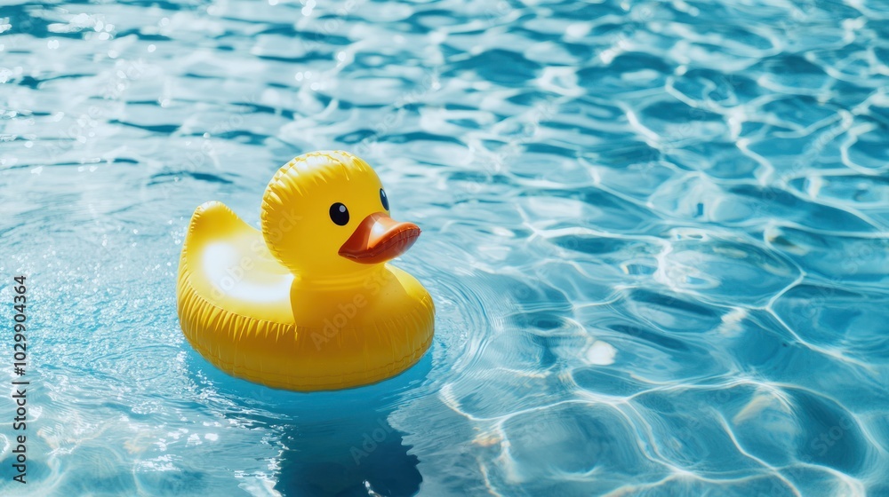 Yellow Rubber Duck in Pool Yellow Rubber Duck in Pool