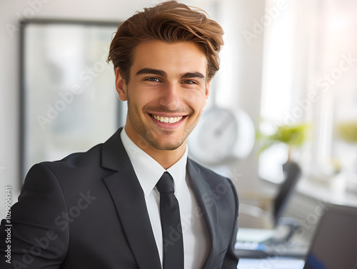 portrait of a smiling businessman