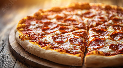 Wallpaper Mural Hot, Cheesy Pizza Fresh Out of the Oven, Loaded with Flavorful Toppings Torontodigital.ca