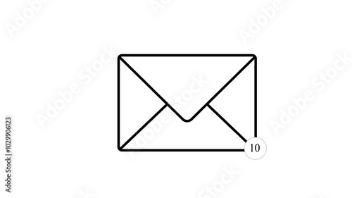 Email, message notification icon animation. new message notification animation. Alert message with bell symbol for reminders and updates.