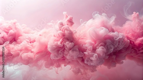 Soft pink smoke flowing through the air background