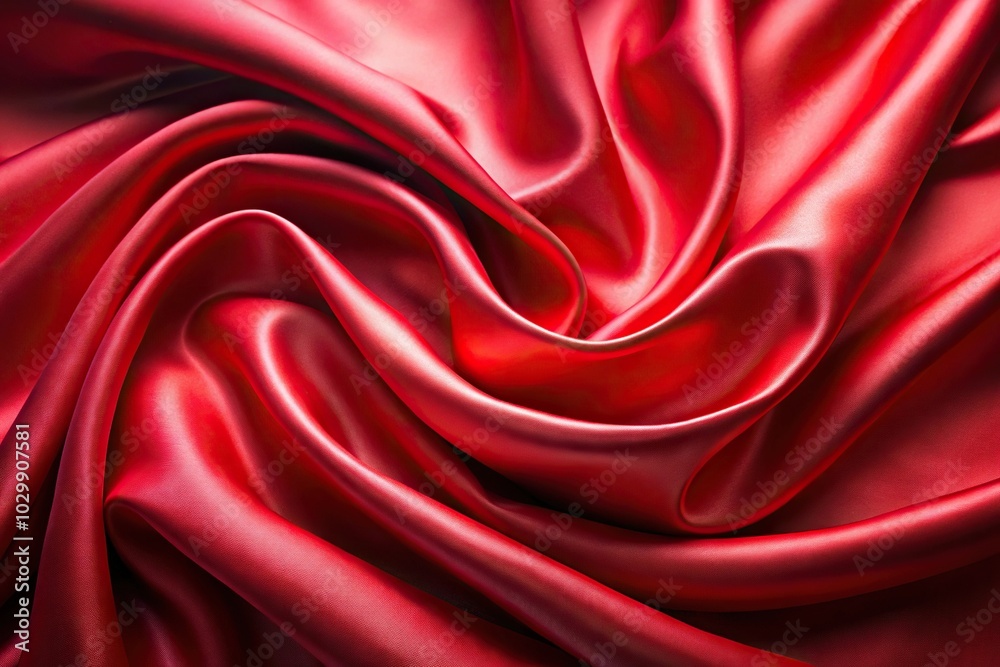 Obraz premium Soft red silk waves with gentle curves embodying light and texture create an abstract backdrop