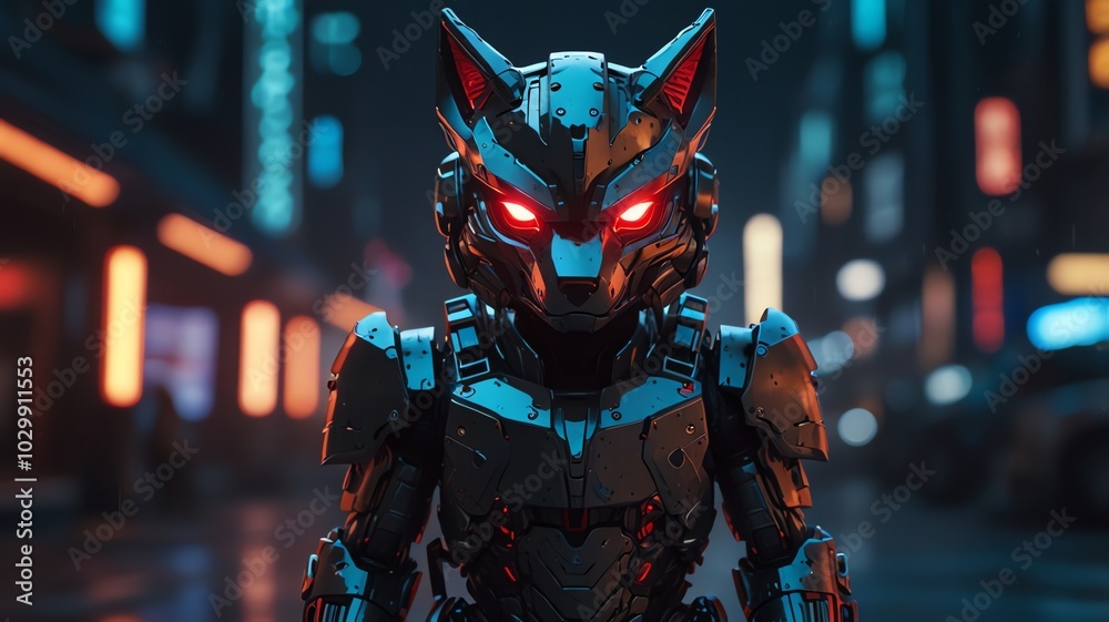 the robot is a robot with a red eyes. the robot is a robot with a red eyes.