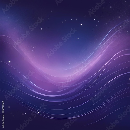 Futuristic Blue Abstract Background with Stars and Glowing Waves