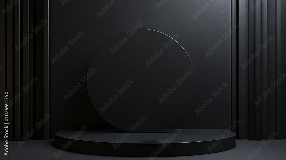 Sleek black product background for modern and professional visual projects