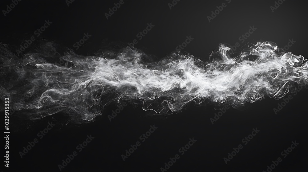 Abstract White Smoke on Black Background Abstract White Smoke on Black Background