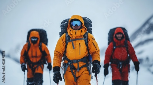 Wallpaper Mural Extreme winter adventure lovers explore frozen landscapes. Blending diverse cultures with a shared passion for travel Torontodigital.ca