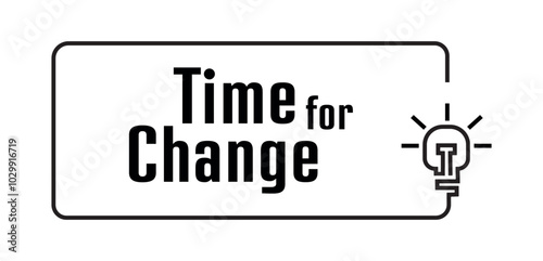 time for change sign on white background	