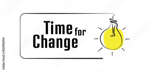 time for change sign on white background	