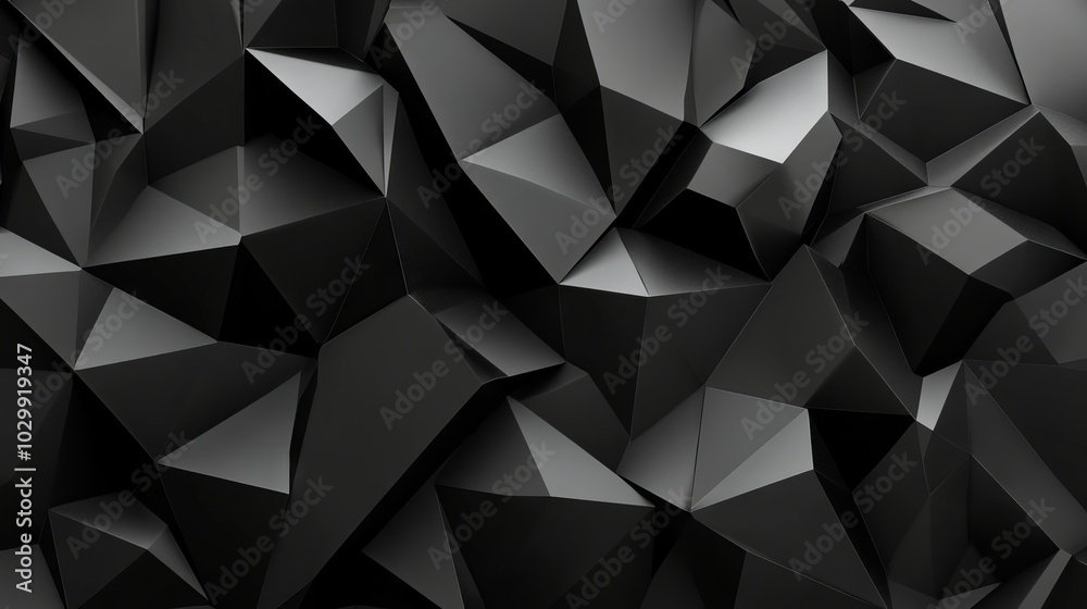Modern black metal low poly backdrop for sleek and contemporary design projects Modern black metal low poly backdrop for sleek and contemporary design projects