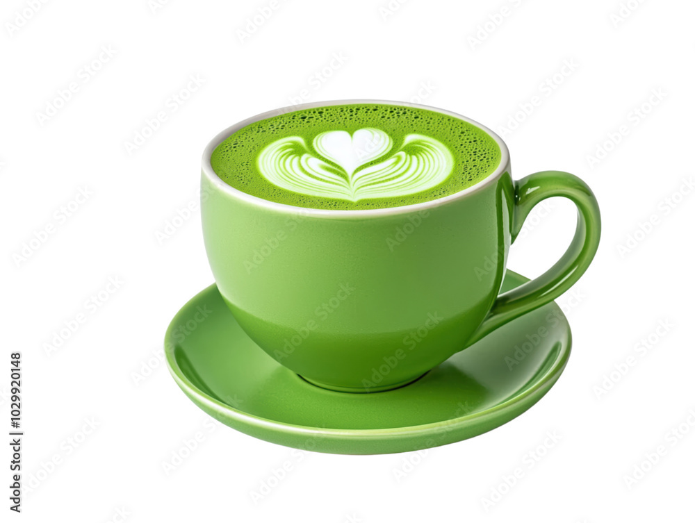 vibrant green cup filled with matcha latte showcases intricate latte art, creating delightful and inviting presentation. smooth texture and rich color evoke sense of calm and enjoyment. vibrant green cup filled with matcha latte showcases intricate latte art, creating delightful and inviting presentation. smooth texture and rich color evoke sense of calm and enjoyment.