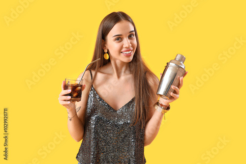 Beautiful young woman with ...