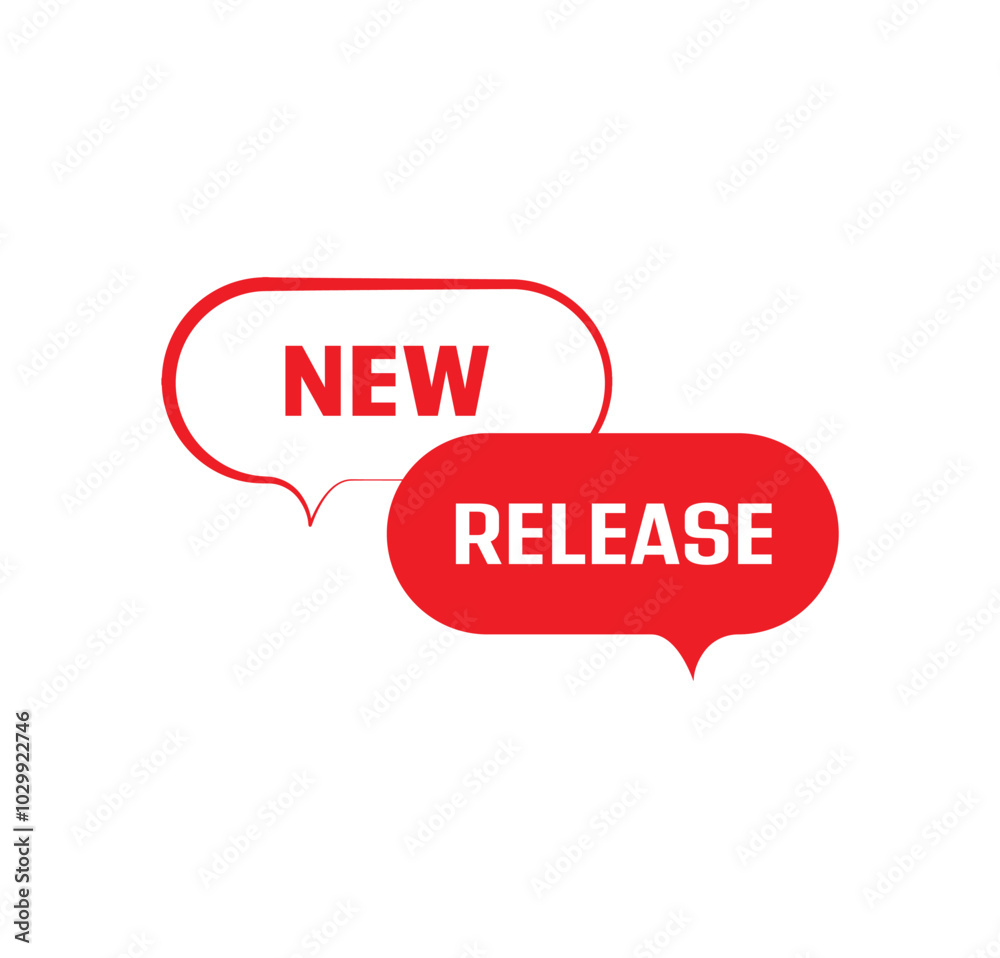 new release sign on white background new release sign on white background